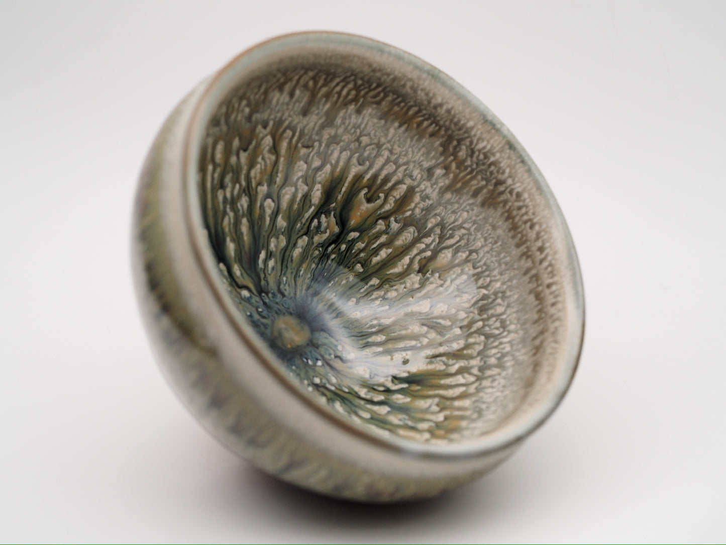 White Peony Oil-droplet Glaze General Shape Jianzhan Cup