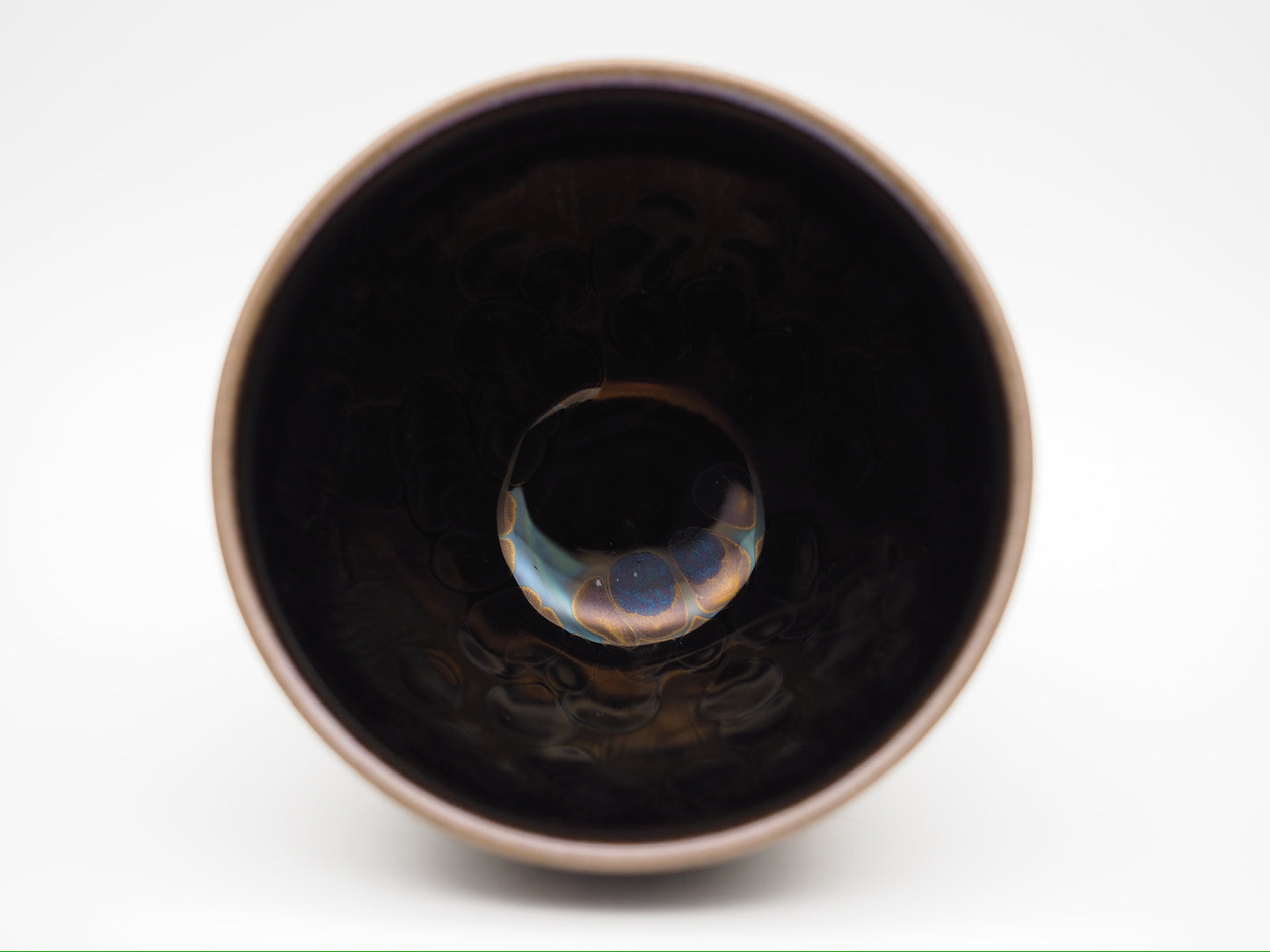 Dark Golden Yohen Glaze Tied Mouth Cup