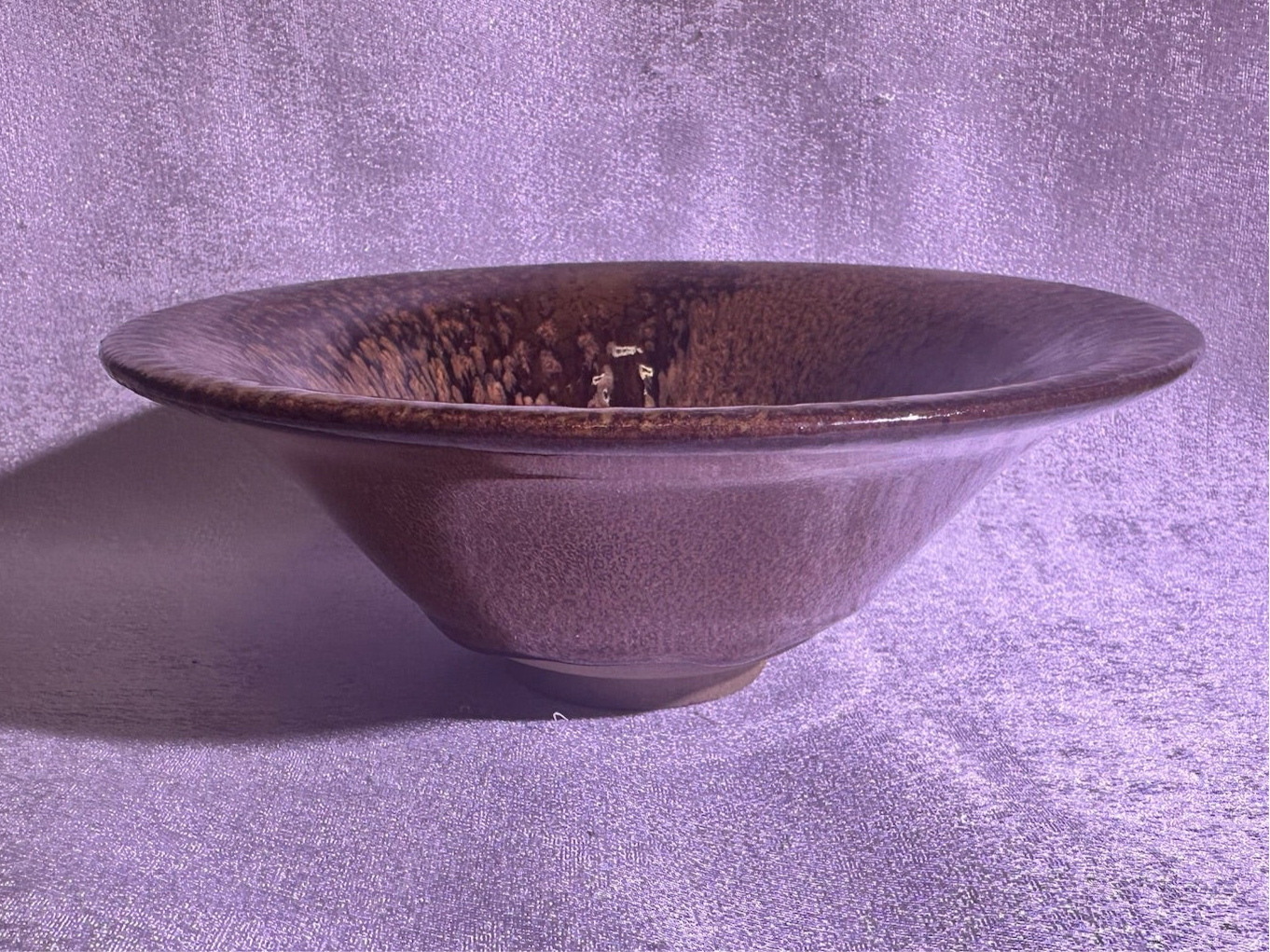160mm*58mm Brown ox-blood red glaze yellow hare’s fur pattern flared mouth large vessel, home decoration by YangFeiYan