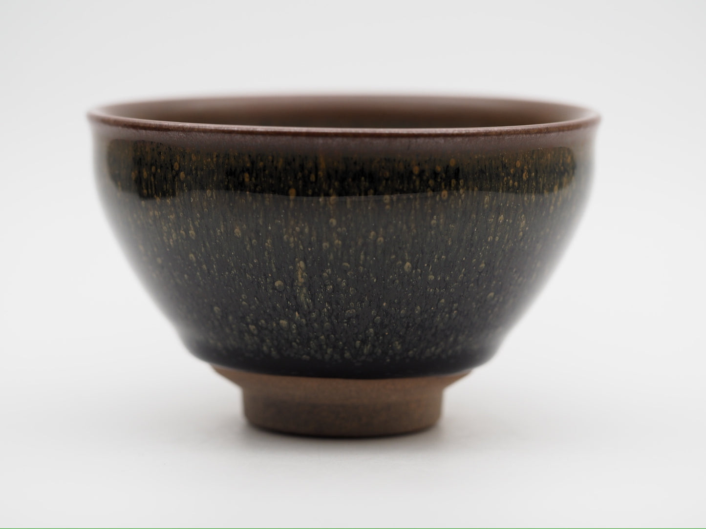 Cup21-Timeless Elegance Hare's Fur and Oil Spot Glaze Tied Mouth Cup by ZoLiangWang