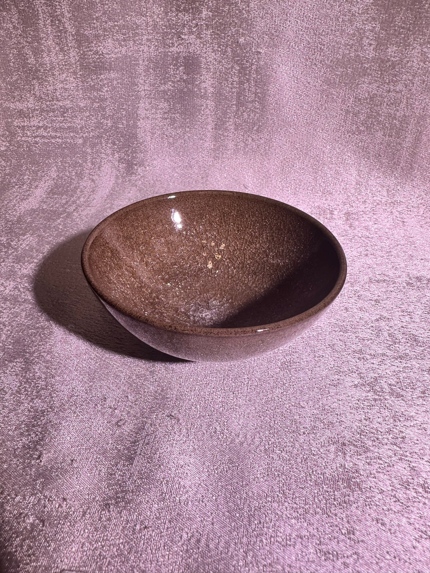 Cup24-Tea foam glaze with ice-like crackles and crab-eye bubble droplets flat mouth shape cup