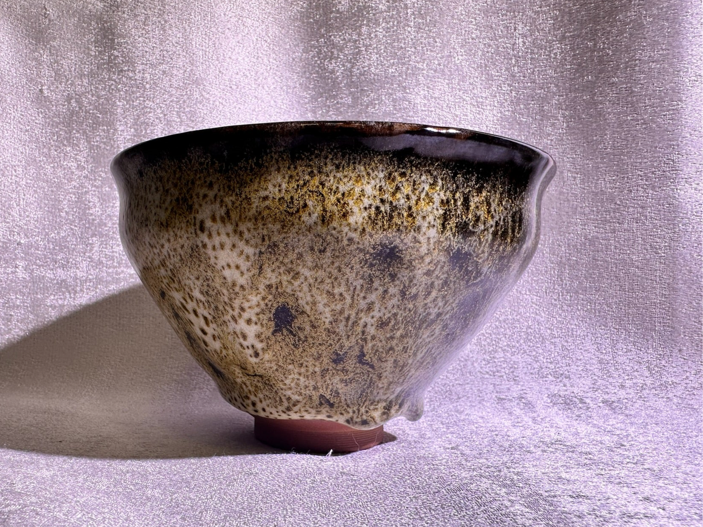 132mm*82mm Kiln transformed mountain river landscape scenery glaze tea whisking diancha tea bowl, YangFeiYan
