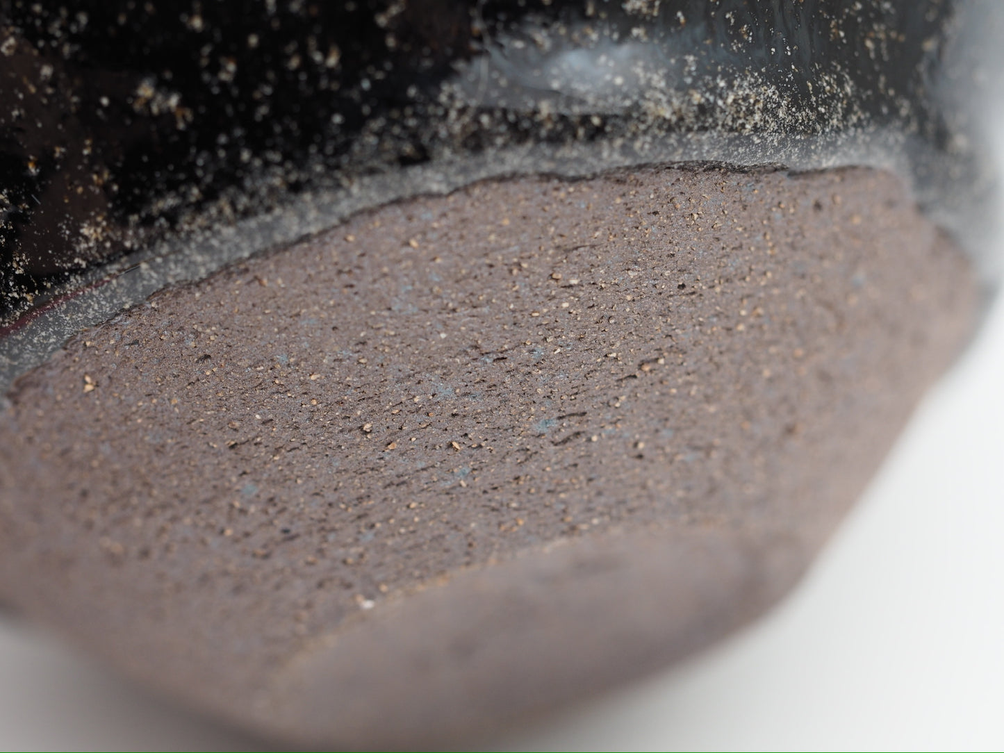 Black bronze oil droplet glaze rough clay monk bowl shape cup, DingGuiYun