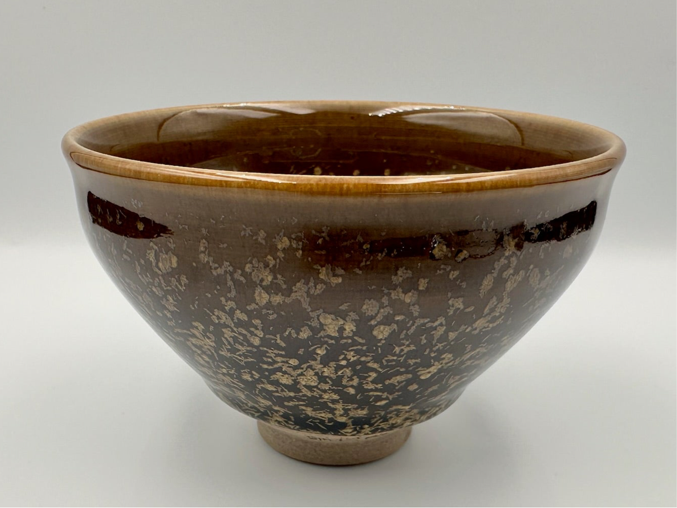 Golden osmanthus, brown glaze osmanthus pattern tied mouth shape cup