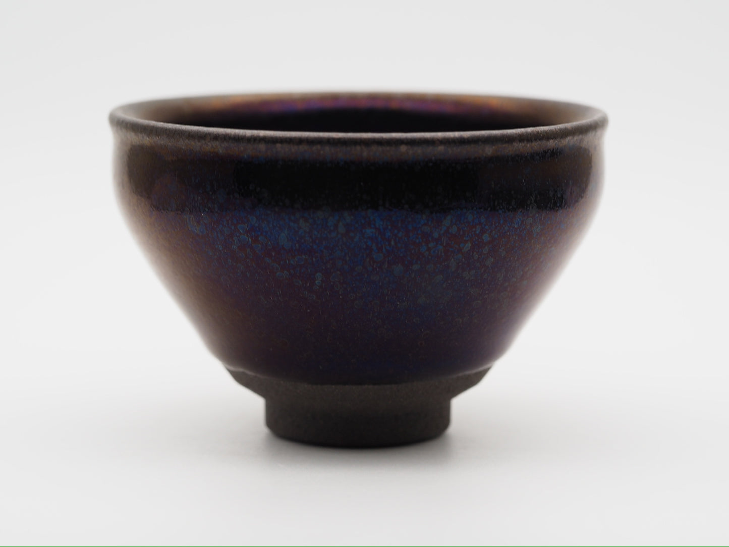 Connoisseur's Choice, Dark Purple Yohen Oil-Droplet Tied Mouth Cup