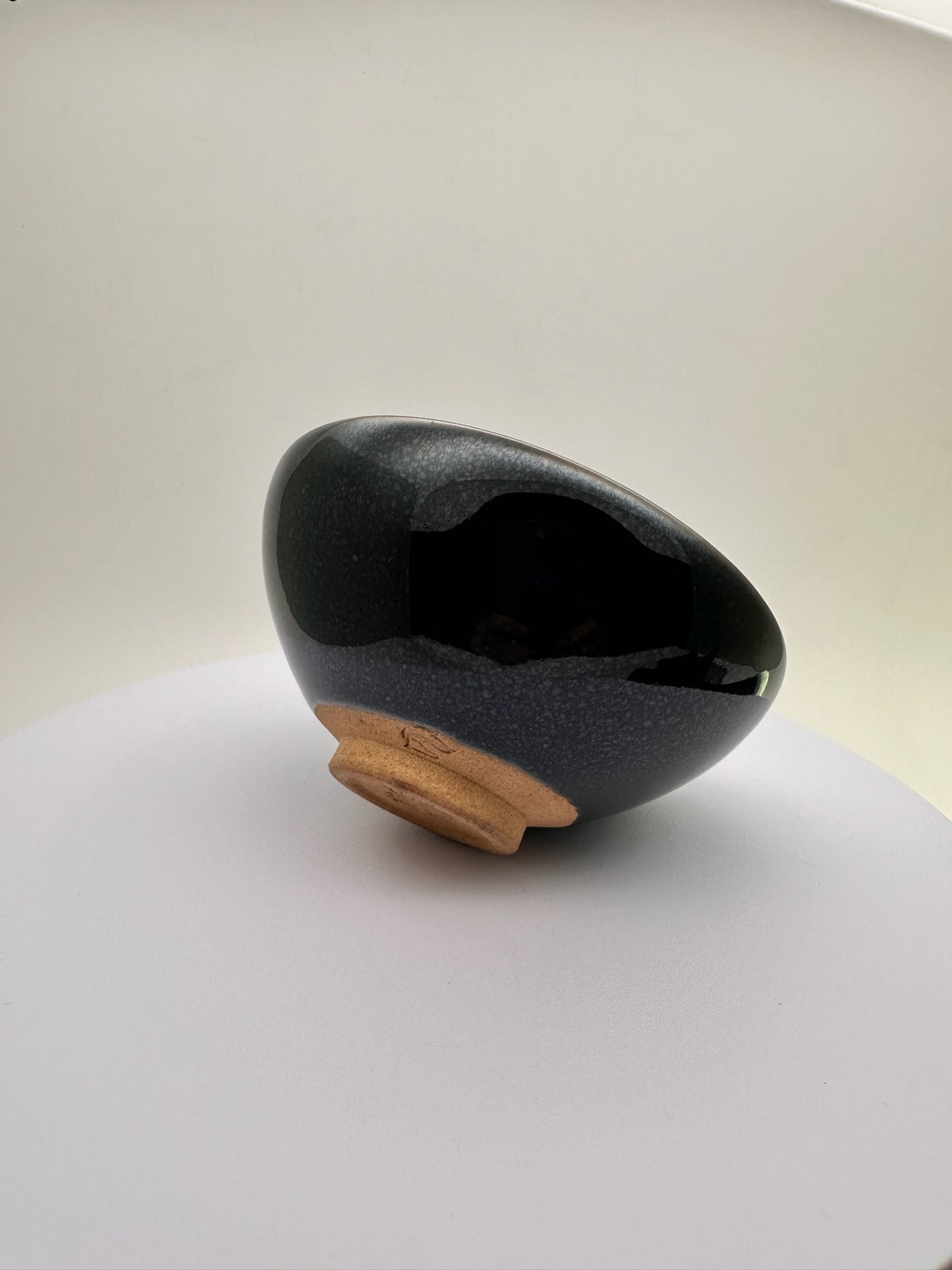Dark Blue Dot Glaze Short Open-mouth Shape Cup