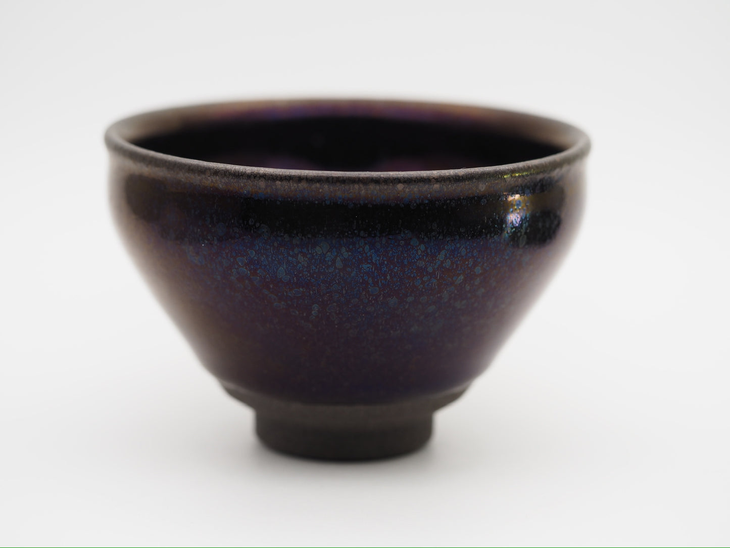 Connoisseur's Choice, Dark Purple Yohen Oil-Droplet Tied Mouth Cup