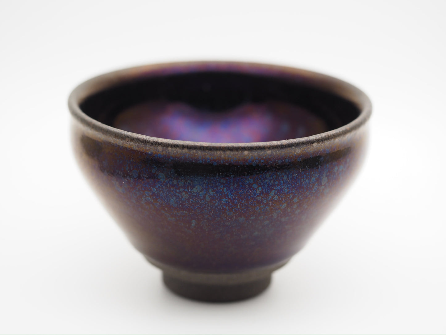 Connoisseur's Choice, Dark Purple Yohen Oil-Droplet Tied Mouth Cup