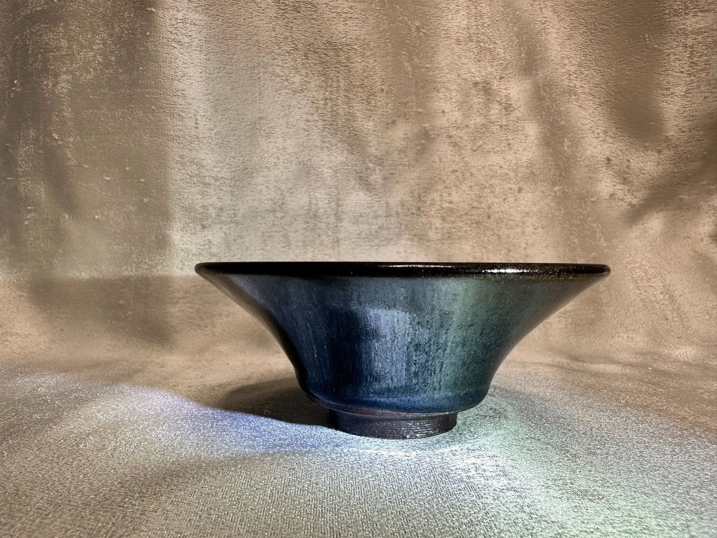 Black wujin glaze blue hare’s fur pattern flared mouth shape, FanChangHua