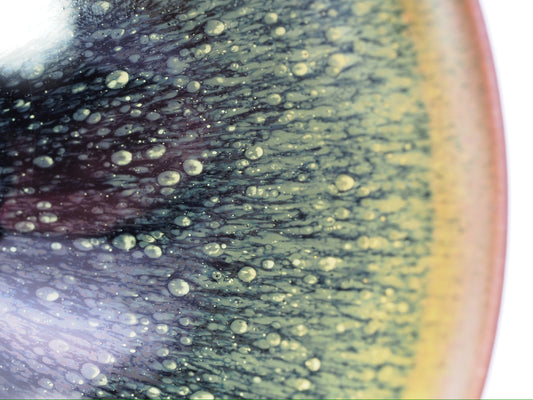 Cup21-Timeless Elegance Hare's Fur and Oil Spot Glaze Tied Mouth Cup by ZoLiangWang