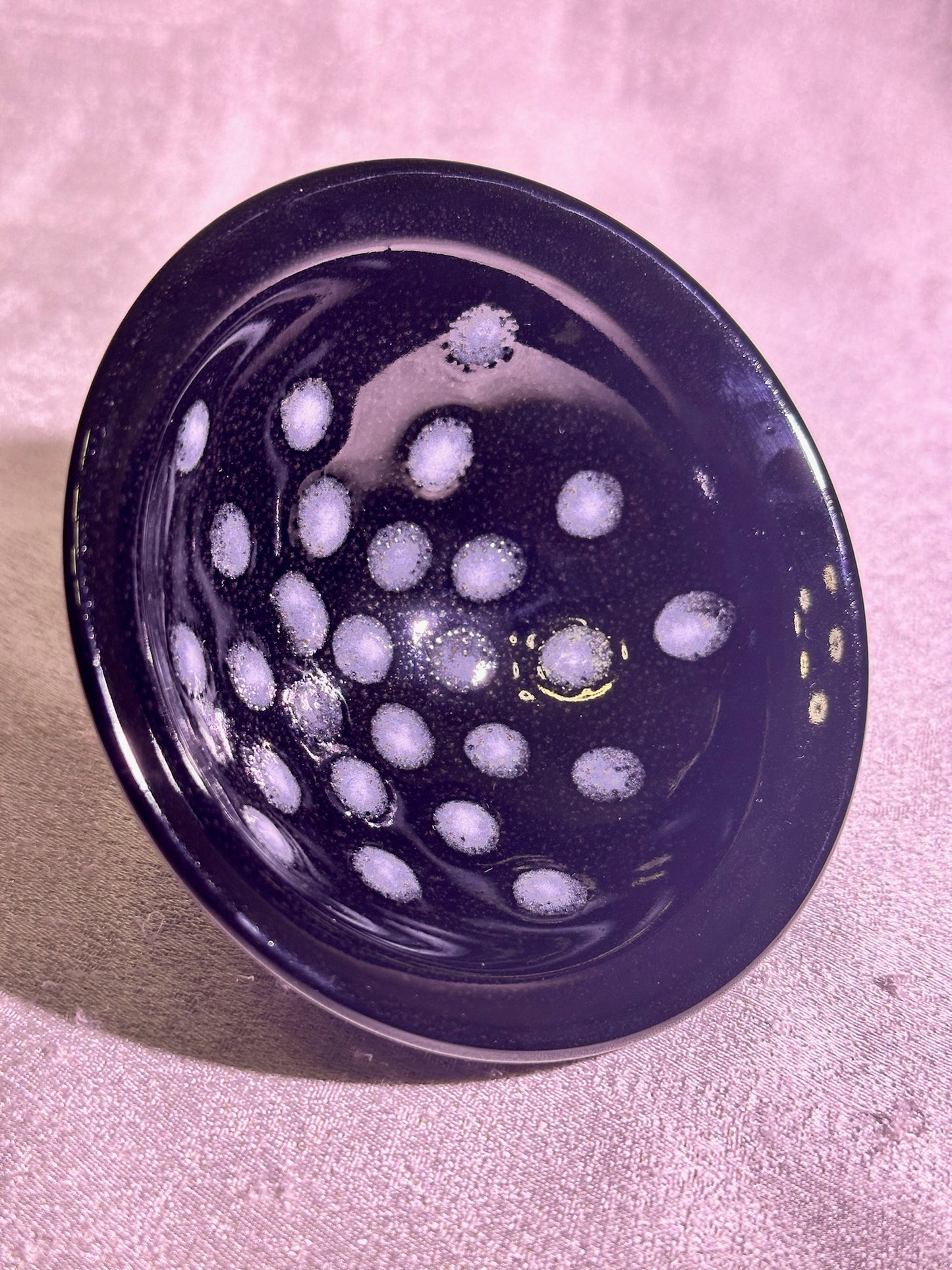 Cup7-Black glaze snow flake oil droplet and pearl pattern official’s hat shape cup by WangZhangLiang