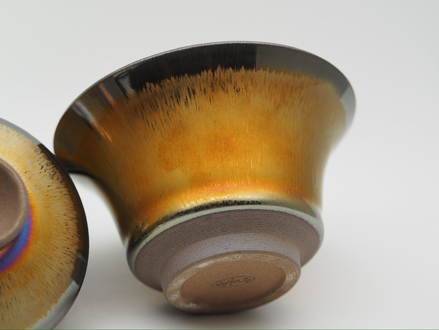 Golden Hare's Fur Rainbow Halo 3-piece Gaiwan Set