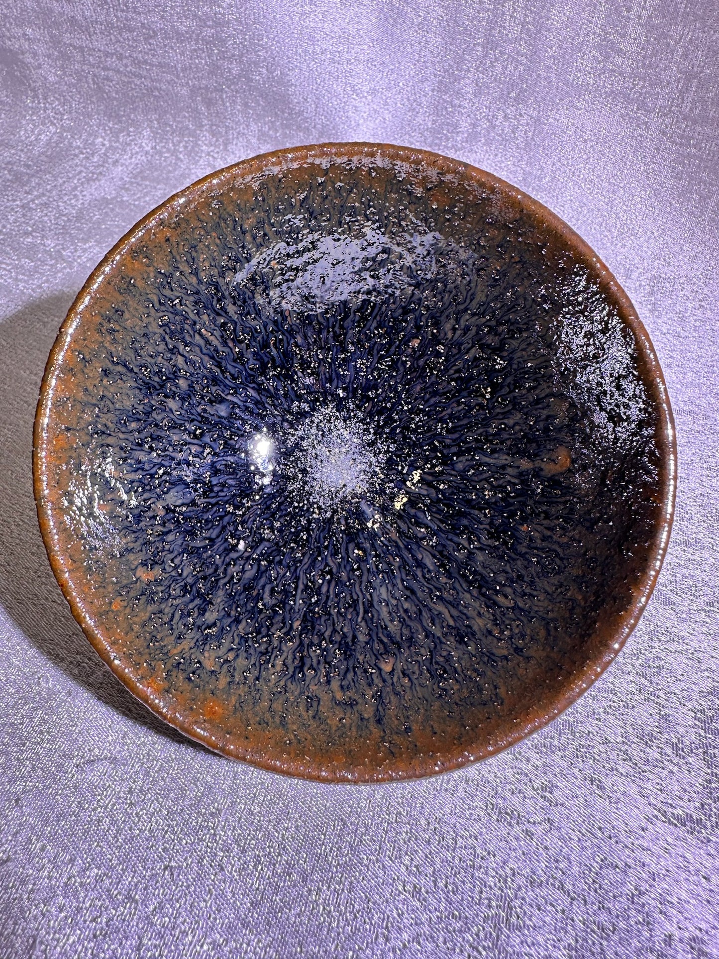 Ancient Song dynasty hare’s fur Old rough clay body flat mouth shape cup, ZoYunYuan