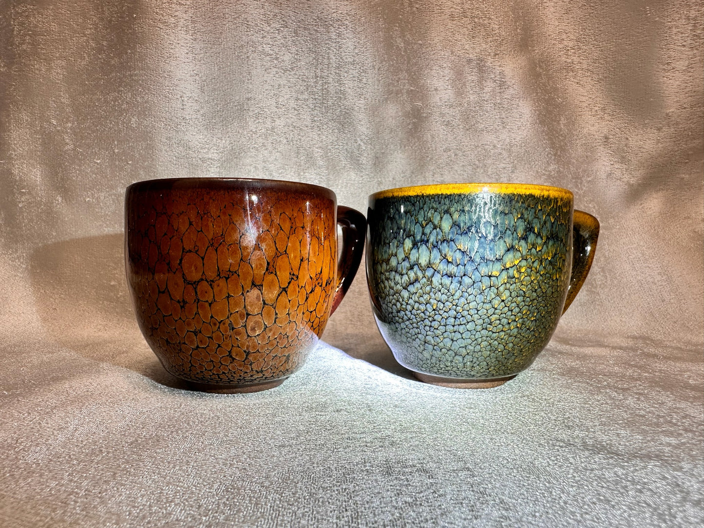 Black glaze green partridge feather pattern golden rim coffee cup mug, limited edition, JiPeiFu