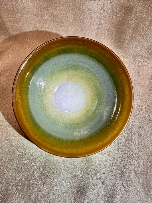 Green jade-like glaze green hare’s fur golden rim 3-piece Gaiwan set, GuPanHong