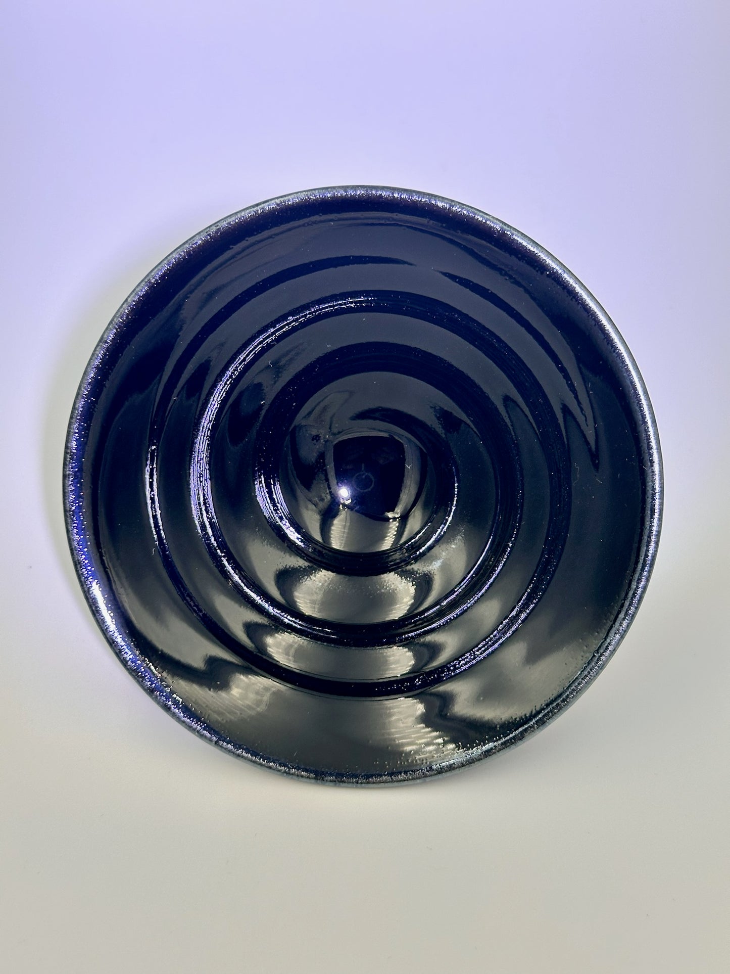 Reserved Cup11-Black golden glaze golden sand pattern spiral shape inside open mouth shape cup