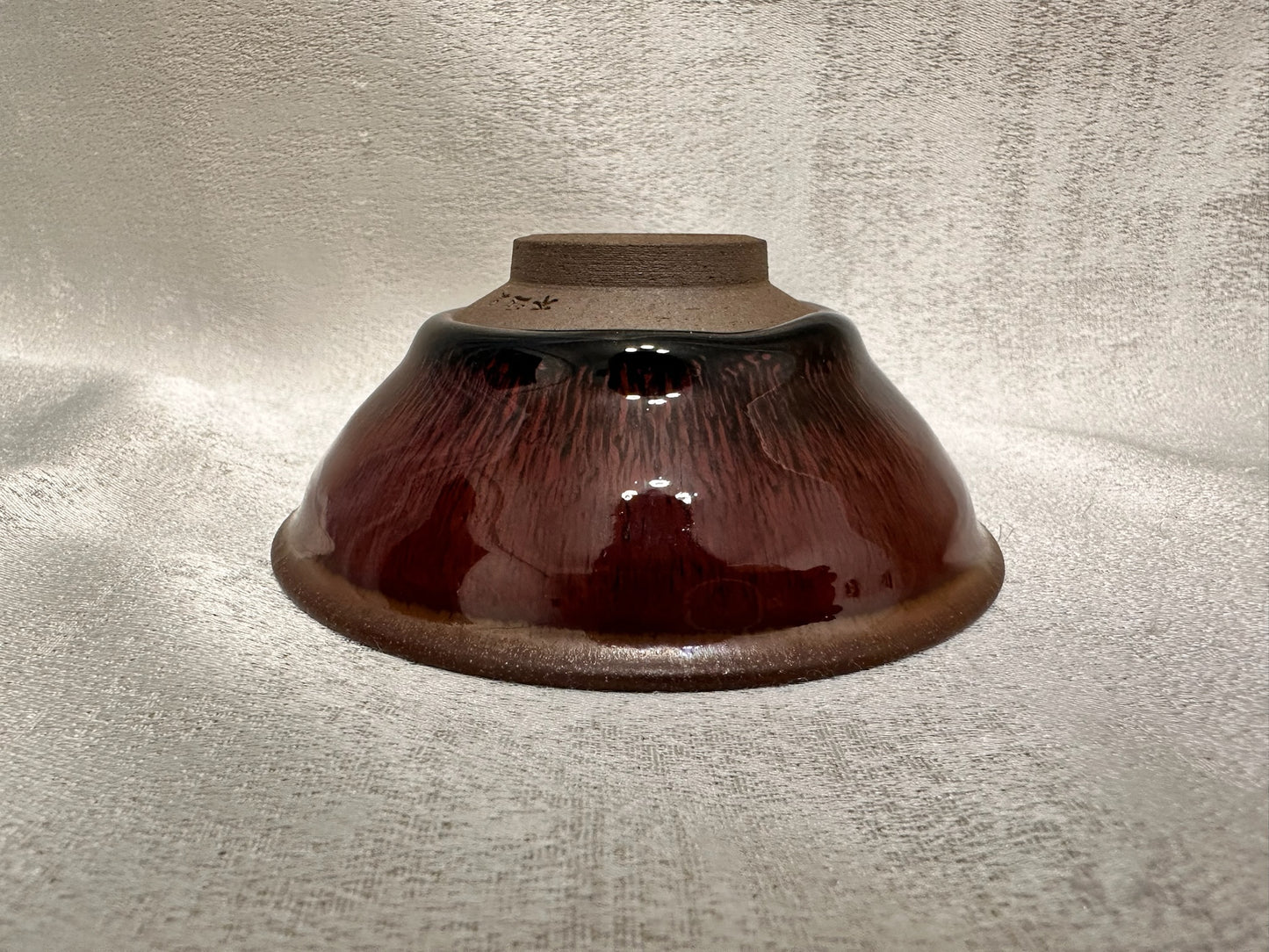 Black glaze ox-blood red hare’s fur pattern official’s hat shape cup, JinChangXing