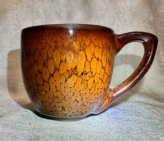Black glaze golden orange partridge feather pattern ox-blood red rim coffee cup mug, limited edition, JiPeiFu