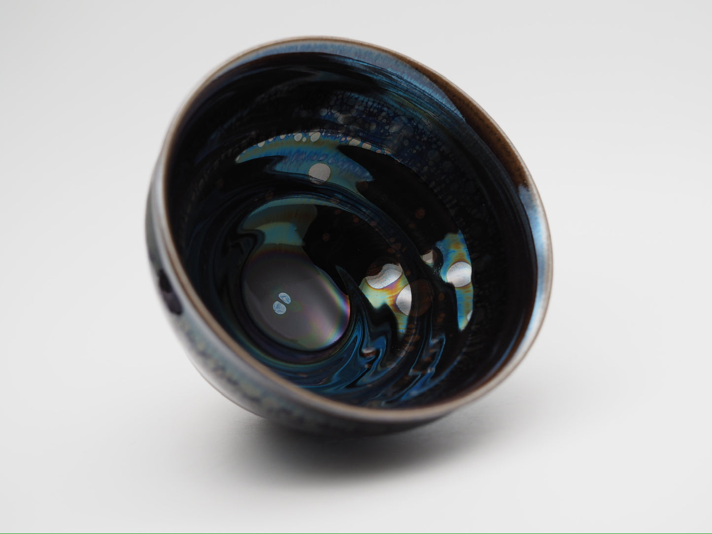 Galaxy yohen glaze tied mouth shape cup