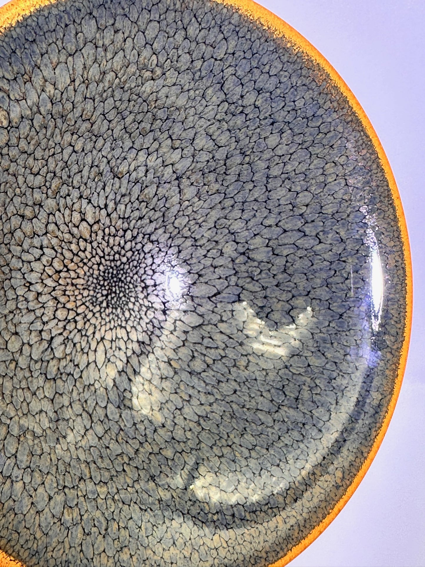 Black gold glaze green partridge oil droplet pattern with golden rim flared mouth shape cup