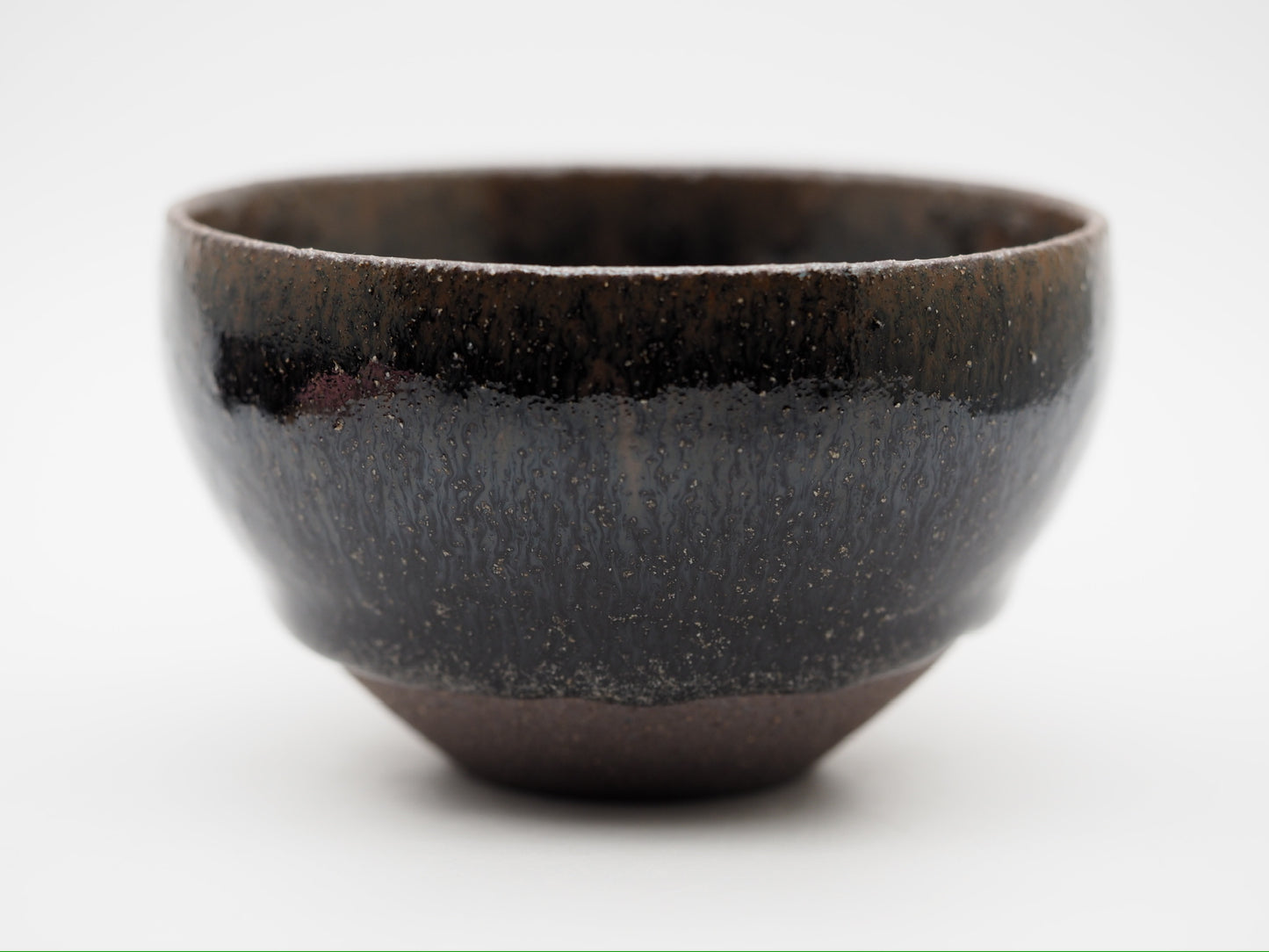Black bronze oil droplet glaze rough clay monk bowl shape cup, DingGuiYun