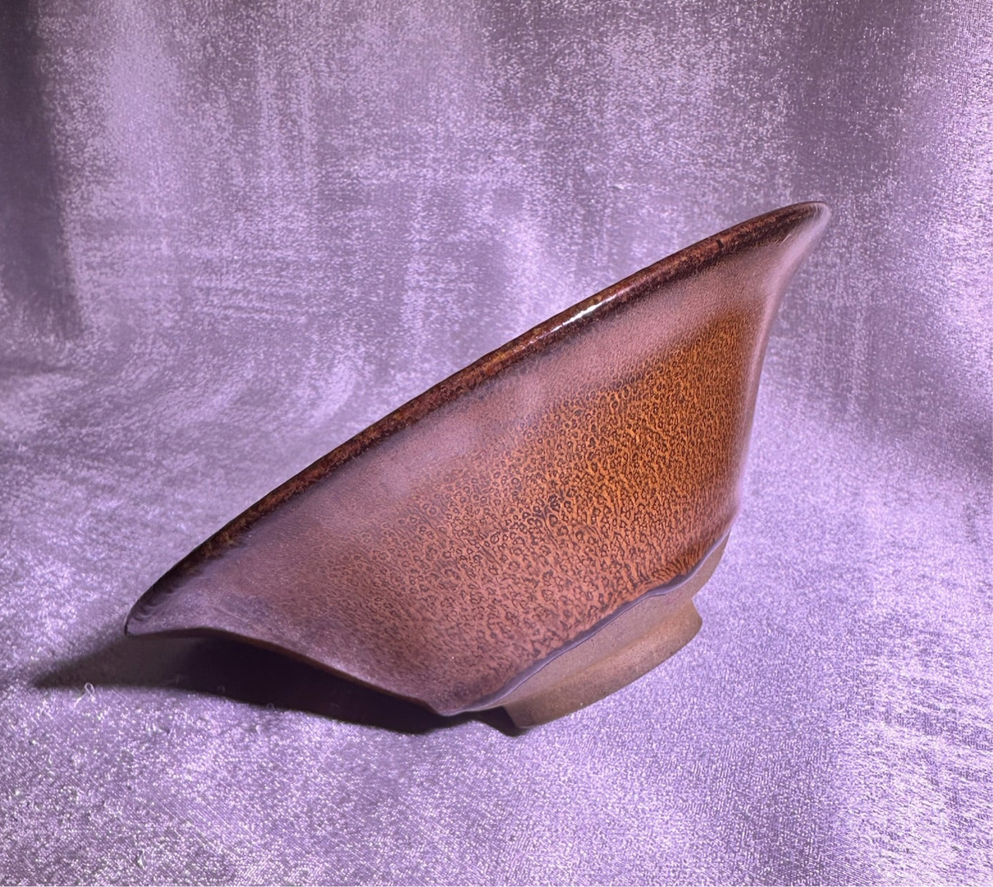 160mm*58mm Brown ox-blood red glaze yellow hare’s fur pattern flared mouth large vessel, home decoration, YangFeiYan