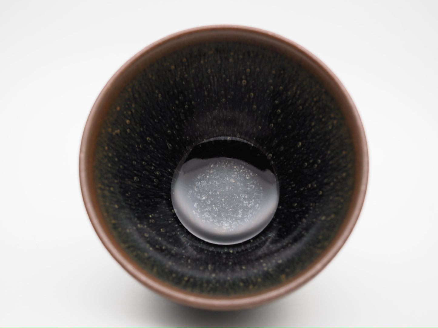 Cup21-Timeless Elegance Hare's Fur and Oil Spot Glaze Tied Mouth Cup by ZoLiangWang