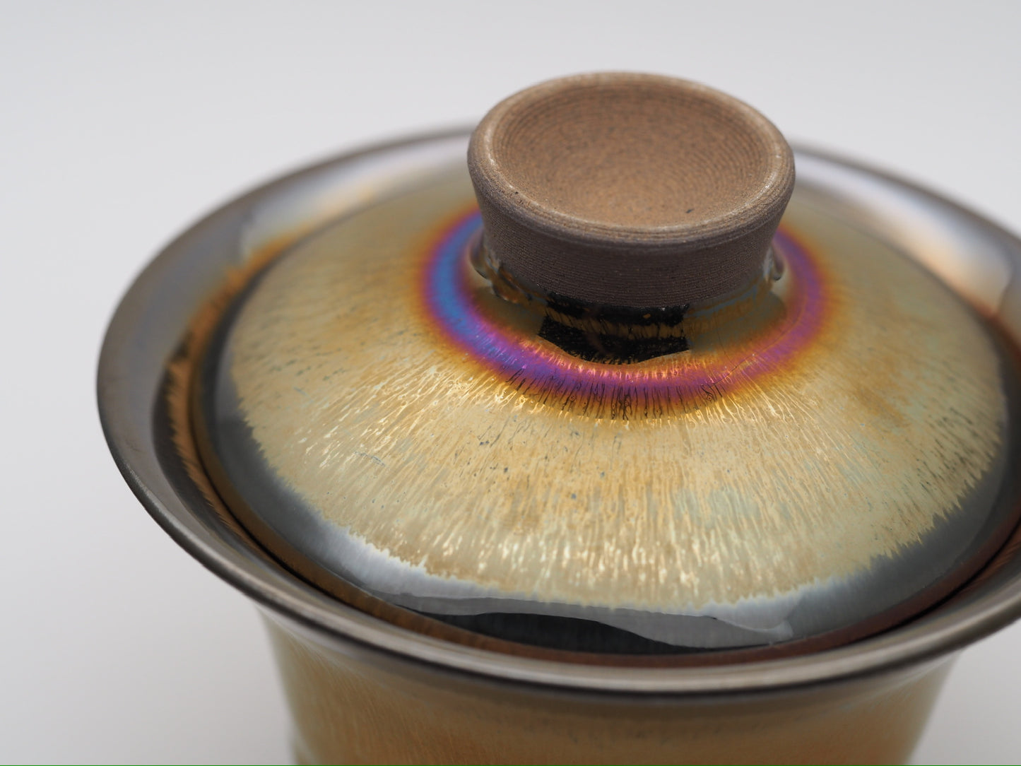 Golden Hare's Fur Rainbow Halo 3-piece Gaiwan Set