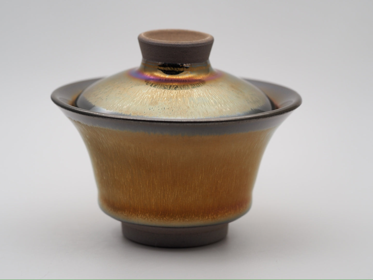 Golden Hare's Fur Rainbow Halo 3-piece Gaiwan Set