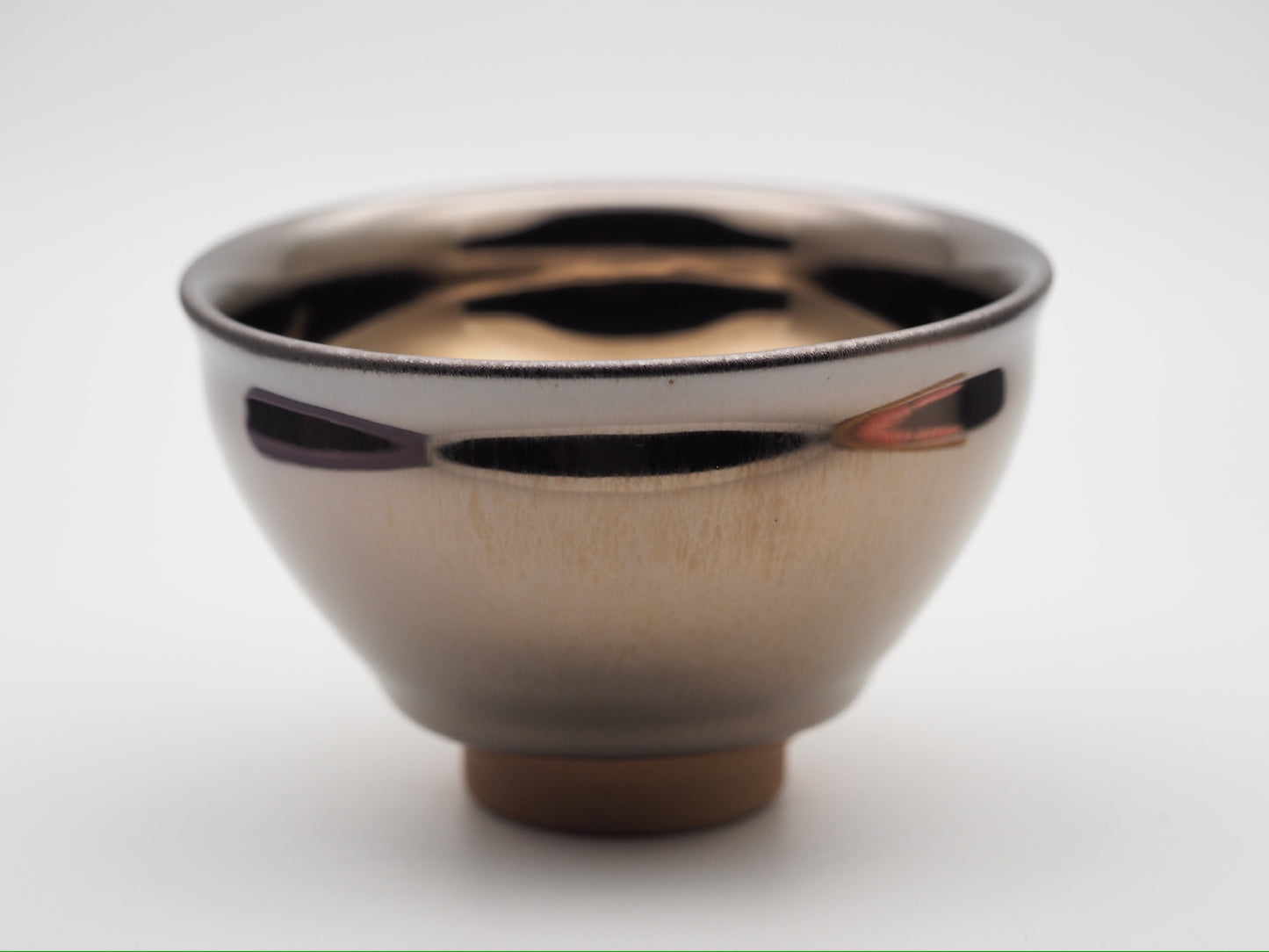 Dark Gold Mirror-like Glaze Tied Mouth Cup