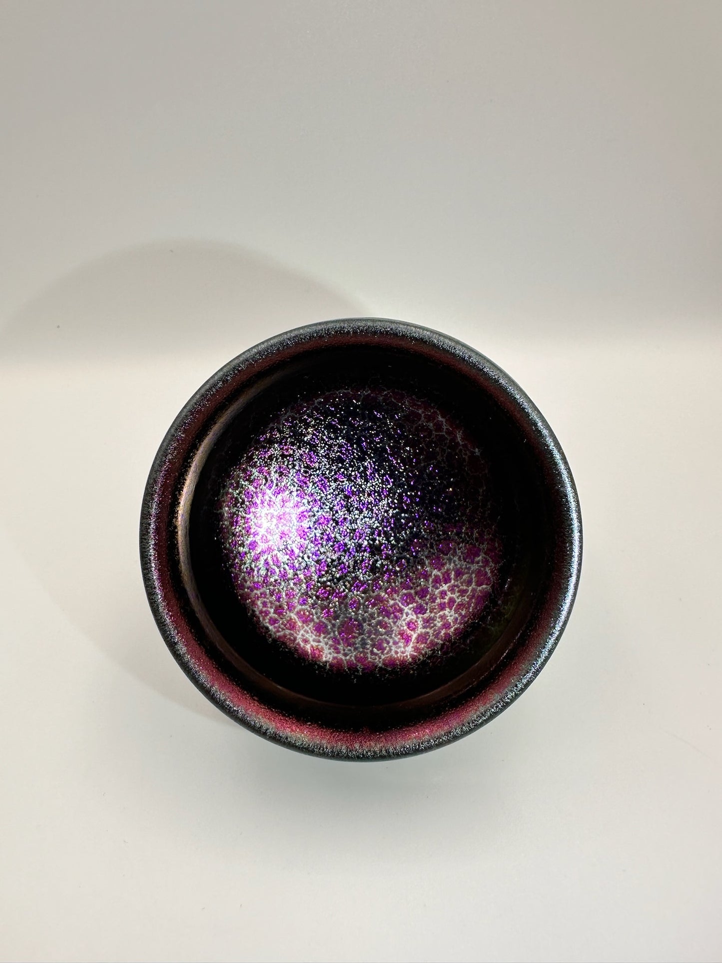 Black glaze purple oil droplet gourd shape double cup, TongMiXiong
