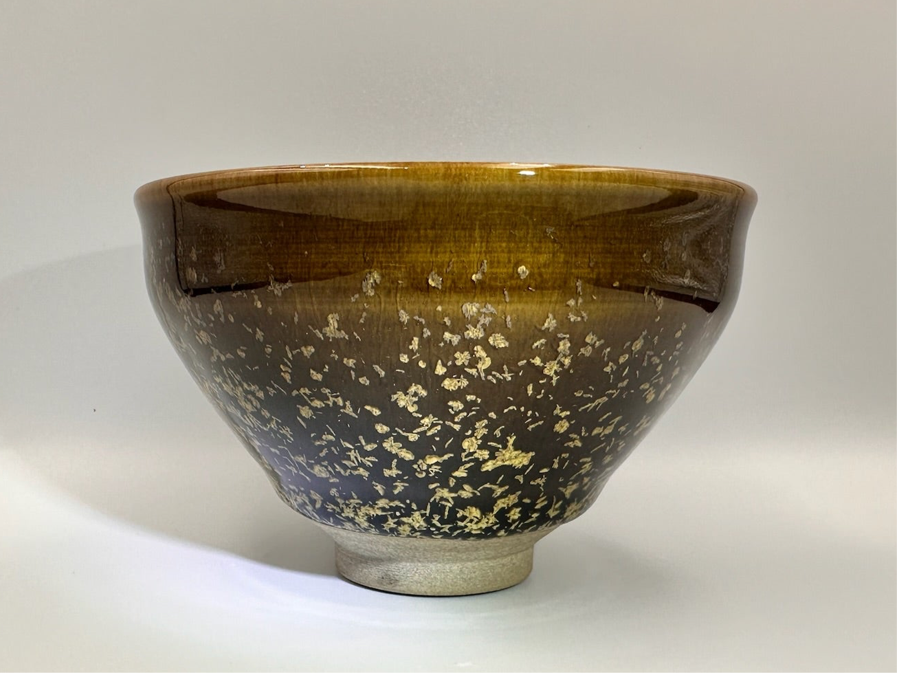 Golden osmanthus, brown glaze osmanthus pattern tied mouth shape cup