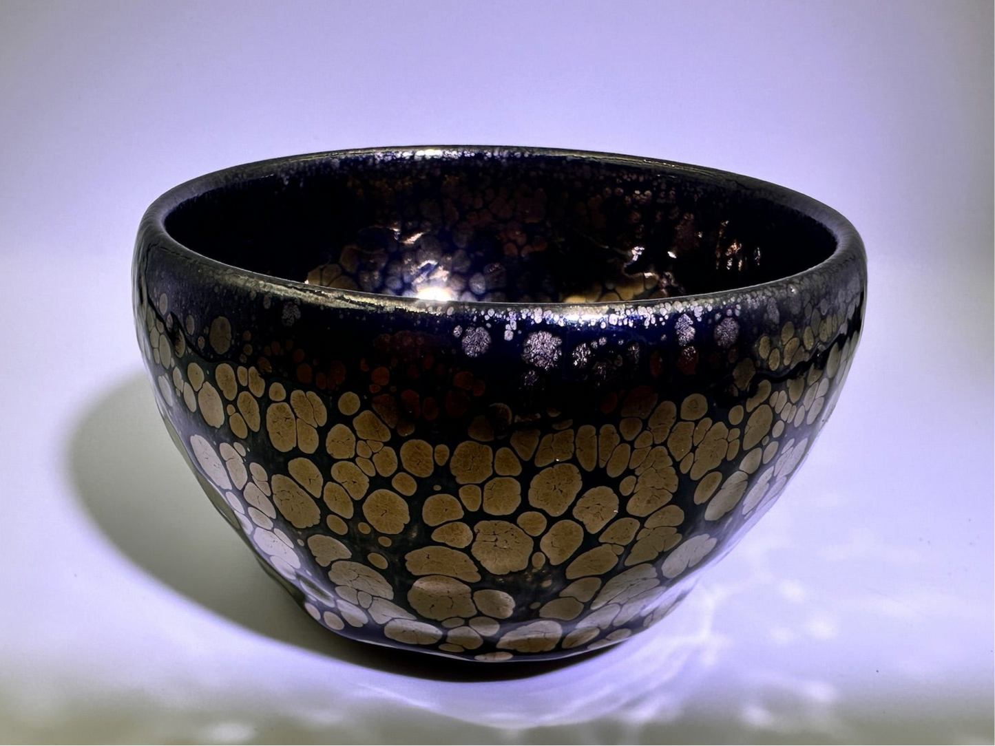 50% off- Black gold glaze golden oil droplet pattern, one glaze drip, XingYun Master bowl shape cup