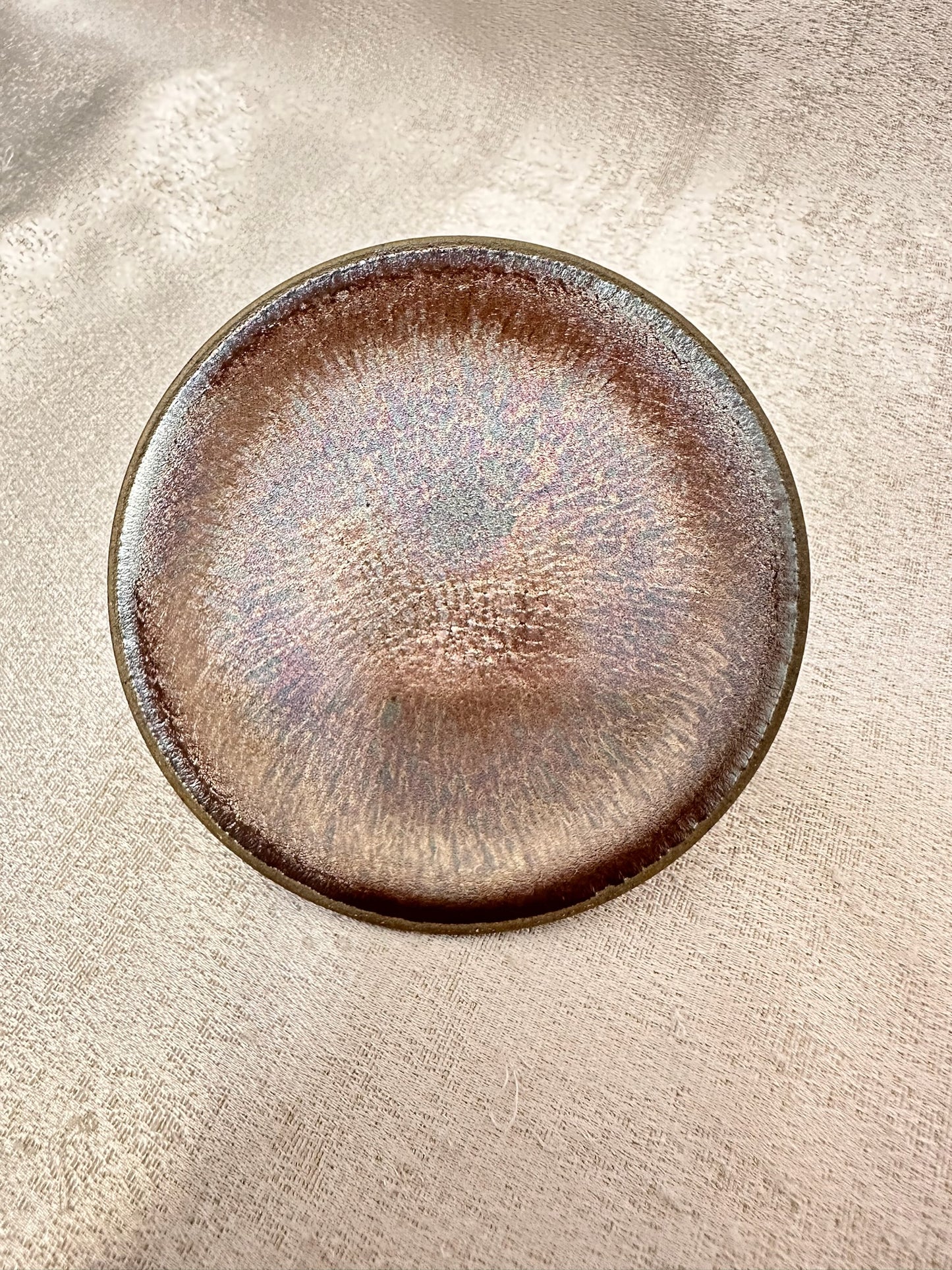Rose gold glaze hare’s fur 2-piece Gaiwan set, super thin clay body