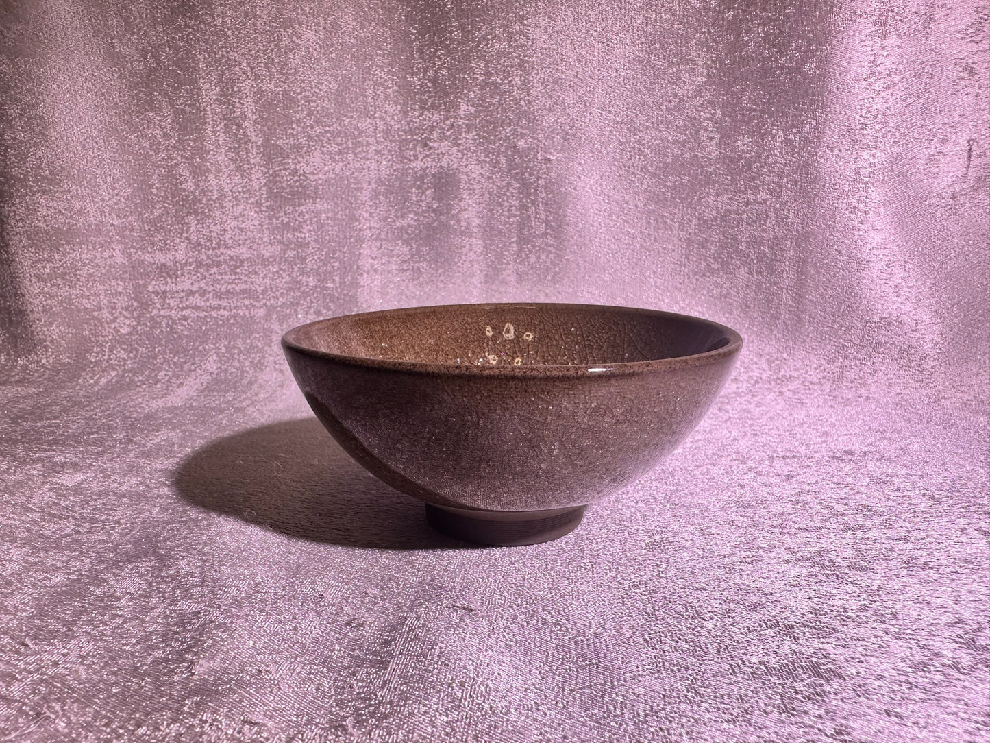 Cup24-Tea foam glaze with ice-like crackles and crab-eye bubble droplets flat mouth shape cup