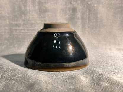 Cup13-Red halo oil droplet Yohen glaze blue hare’s fur Tied mouth Jianzhan cup