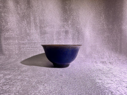 Black purple Yohen glaze thin clay body Yongle holding cup