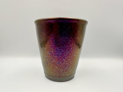 Black glaze purple gold glaze, heavenly pearl, silver lighting pattern beer cup, TongMiXiong