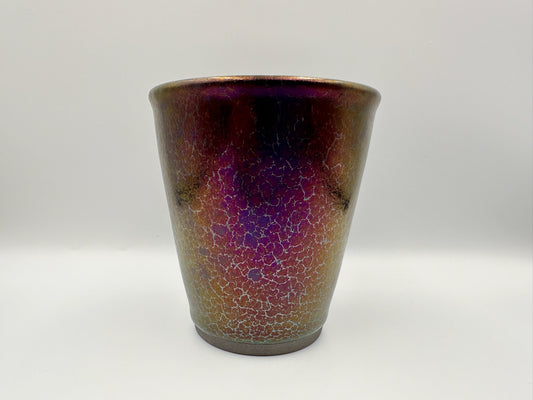 Black glaze purple gold glaze, heavenly pearl, silver lighting pattern beer cup, TongMiXiong