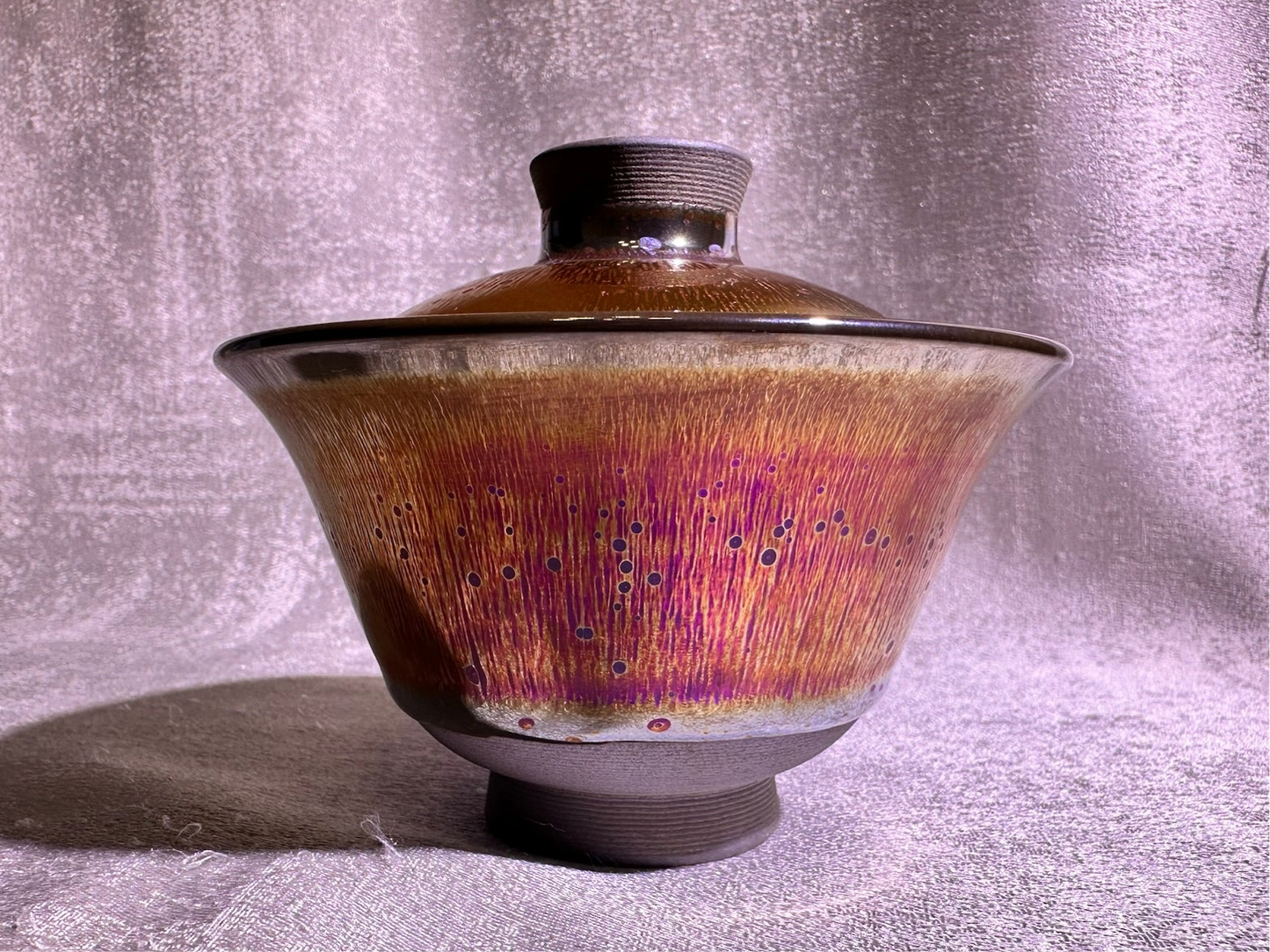 Golden glaze golden purple hare’s fur 2-piece Gaiwan, YangFeiYan