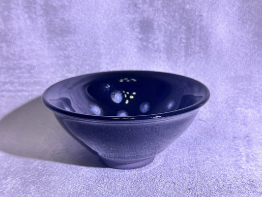 Cup7-Black glaze snow flake oil droplet and pearl pattern official’s hat shape cup by WangZhangLiang