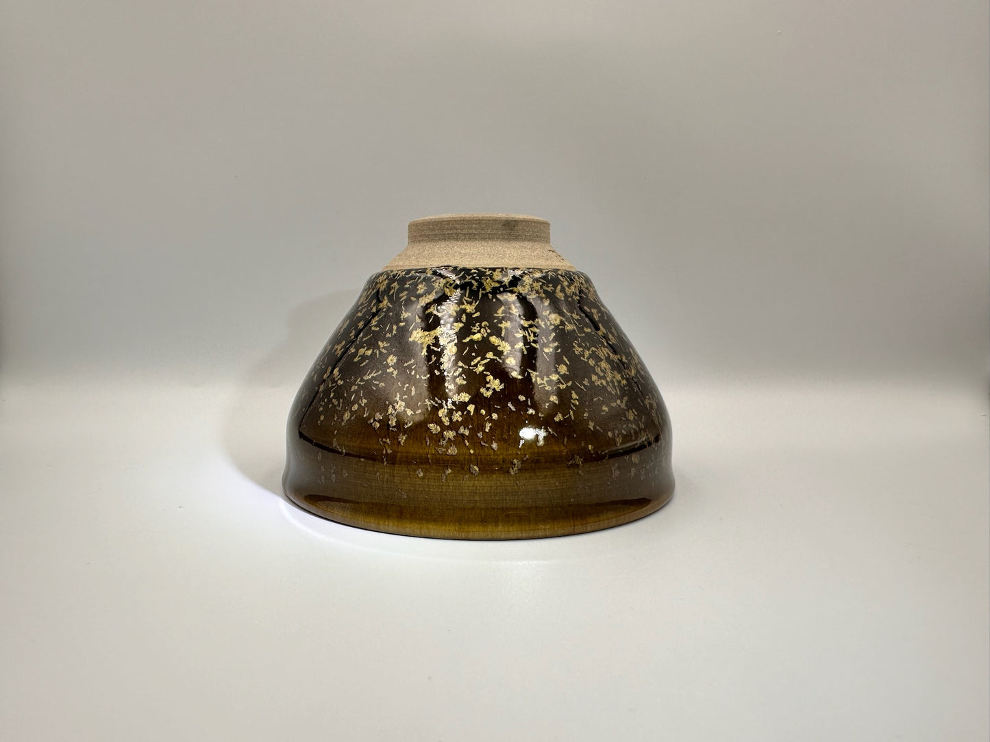 Golden osmanthus, brown glaze osmanthus pattern tied mouth shape cup