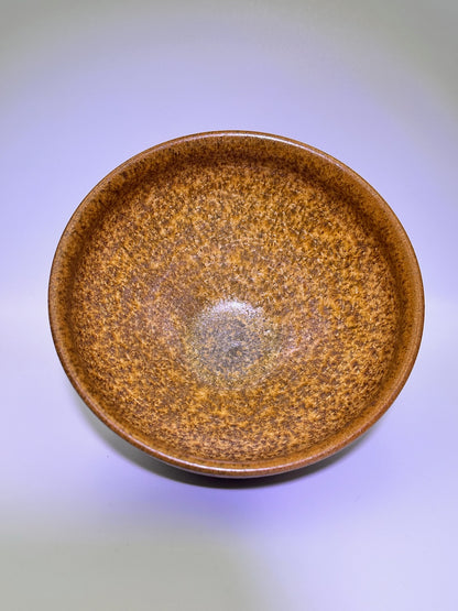 Autumn, Brown glaze golden wheat-ear-like pattern diancha tea-whisking bowl with a glaze drip, XuXiaoWei