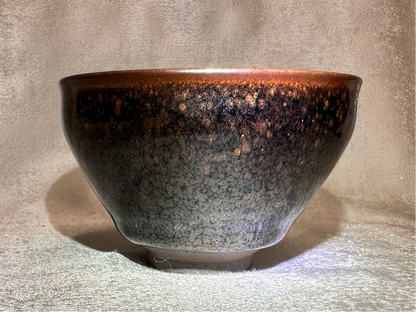 Black glaze golden partridge pattern ox-blood red tied mouth shape, JiPeiFu