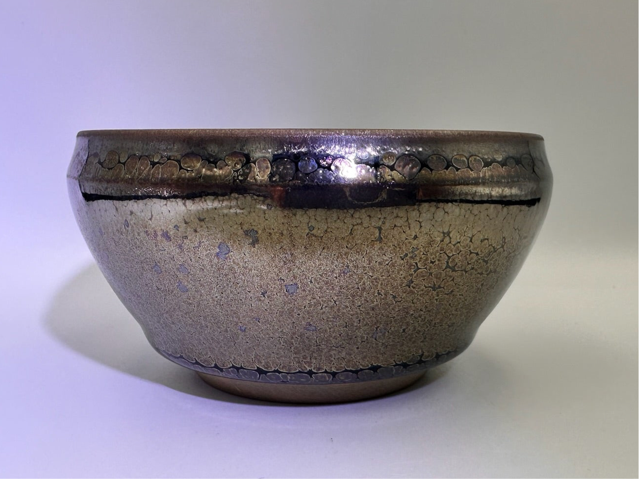 Black glaze mix colored rose gold oil droplet pattern tank shape cup, XuXiaoWei