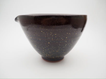 Red Brown Yello-flower Droplet Glaze Sharing Pot