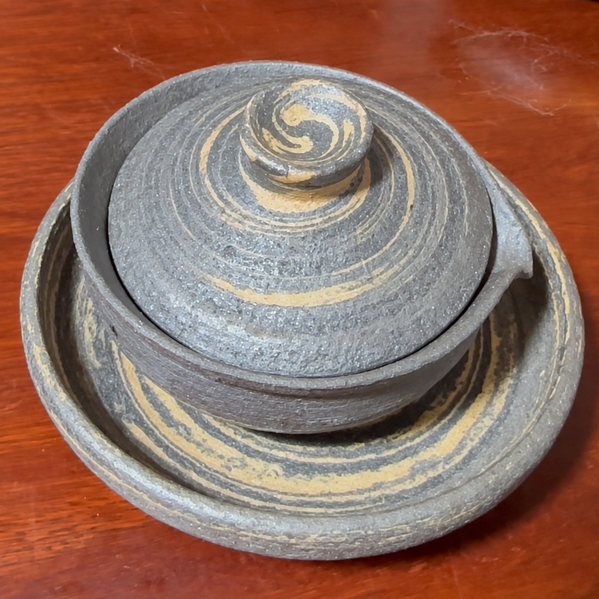 Wabi-Sabi Spiral Treasure Pot