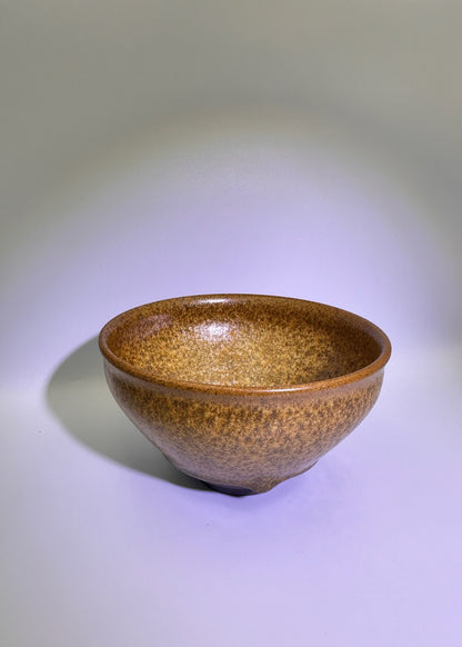 Autumn, Brown glaze golden wheat-ear-like pattern diancha tea-whisking bowl with a glaze drip, XuXiaoWei