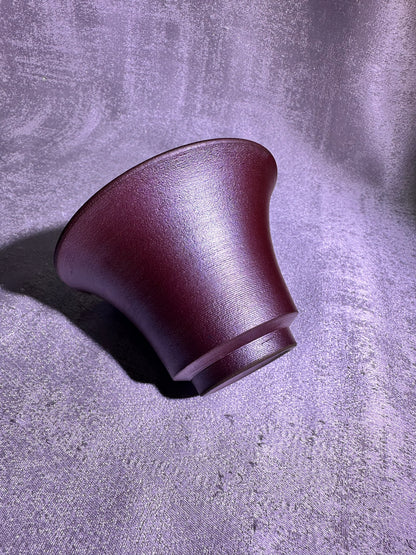 Unglazed 2-piece Gaiwan set open mouth shape, plain and unpolished