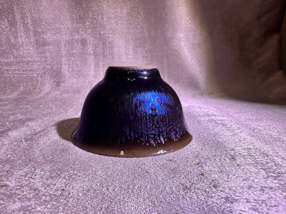 Black purple Yohen glaze thin clay body Yongle holding cup